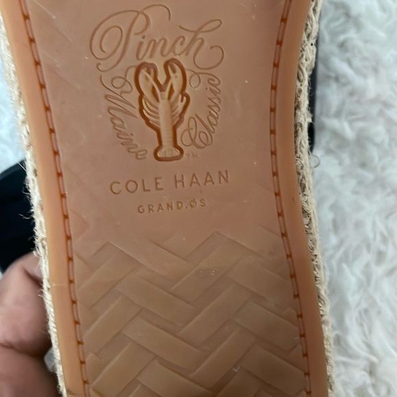 Cole Haan Black Sandals with Gold Accents - Picture 4 of 14